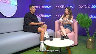 Wild Threesome After Hot Interview With Colombian Latina Milf Riding Big Cock Wet?