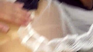 Wife in lingerie assfucked by prostitute giving to another hidden from husband