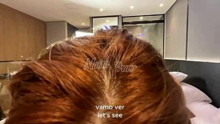 Redhead MILF dominates with dirty talk and pussy licking in bent-over doggystyle humiliation