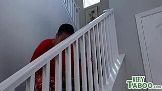 White family shares creamy Christmas threesome with mommy and teen in taboo fucking session