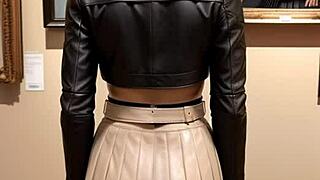 What if art lessons turn into an illustrated leather skirt upskirt dream with outdoor public sex?