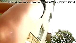 lauryn may enjoyed euro solo masturbation outdoor with dildo toys double penetration anal plugs as petite brunette babe