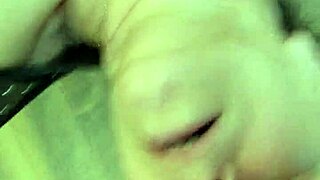 I blast cum in her mouth while buddy fucks her ass!