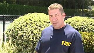 Blonde Nicole in fishnets and heels lounges by water then takes deep anal from her man with gaping and facial