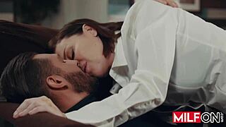 Hey, you horny big-tit redhead milf, why not fuck your husband's boss and give him an amazing suck? Sovereign Syre and Quinton James know how.