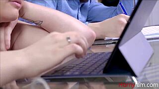 Blonde Teen Rides Nerdy Step Brother's Cock