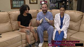 Why Does This Latina Nurse In Gloves Spread And Gape During Hospital Backstage Tickling?