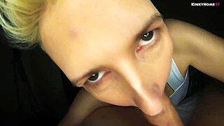 Short hair blonde sucks my cock like a total bitch whore where'd she learn