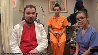 Spy cam caught Mia Sanchez during her student physical with Doctor Tampa at GirlsGoneGyno Tampa University reup.