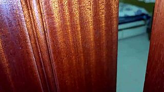 Curvy Latina milf maid gets caught and takes anal doggystyle from young guy in lingerie.