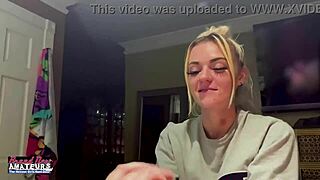 Petite Mature Blonde Sassy Feels Intense Desire Rubbing Nipples and Fingering Shaved Pussy Deeply