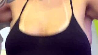 at the building gym, folks passing by stare at my wet pussy and hard nipples on small tits outdoors