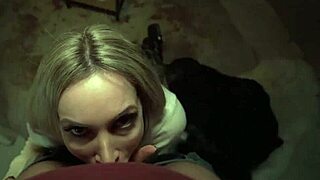 Shock! Busty blonde Micky Muffin in cheating deepthroat encounter