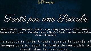 oh god i got tempted by this french succubus whispering dirty talk in public about anal.