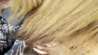 hot babe massages my thick cock for 4k sloppy deepthroat