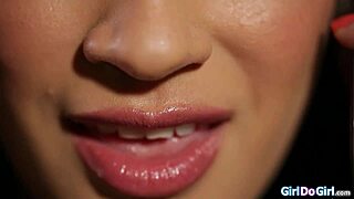 Brunette Milf Boss Dominates Petite Latina in Lesbian Face Sitting Session