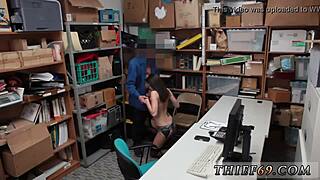 Old Italian police officer in prison office undressed the petite European teen. He proceeded with hardcore actions.