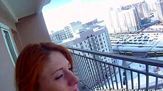 Can this clueless redhead Renata handle getting fucked hard while wearing glasses?