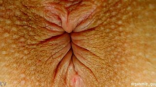 teen experiences intense pulsating orgasm with close-up asshole contractions during solo anal masturbation session