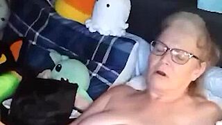 hot mature woman does naked yoga and then masturbates