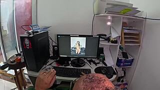 Is This Her First Time with Ted in the Mansion for Bareback Bathroom Action?