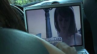 Latina teen Amia Miley gets her tight asshole gaped in wild college lounge pounding.