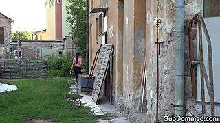 i uh, restrained this sub guy and tugged his cock hard til he jizzed everywhere.