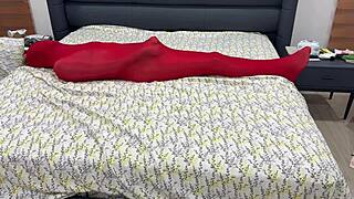 i'm all wrapped up in this tight pantyhose cocoon, totally bound and locked in