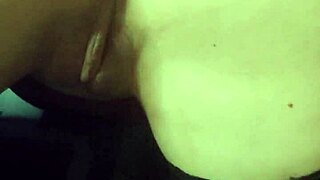 Amateur Italian couple experiments with anal plug and dildo on girlfriend in heels and lingerie