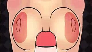 Komi explores toys with characters like Nagatoro in a futa scenario.