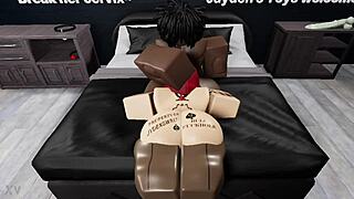 Thick redhead bitch takes big black cock railing in Roblox