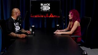 Blonde Brazilian Slut in Casting Begs for Mercy from Binho Ted's Huge Cock in Interracial Cuckold Humiliation Scene on Sheer Red