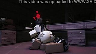 horny slut with big ass rides big cock instead of finishing roblox game porn