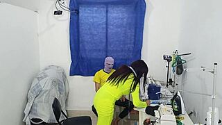 Slutty fashion designer shows off big natural tits at work in new Mexican milf video