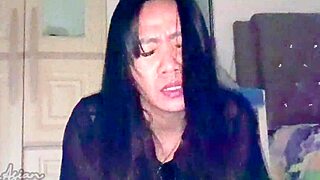 sexy asian girl with big ass gets her tight shaved pussy fucked and creampied in pov at midnight