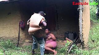 The hunter met the kings wife outdoors for bbw blowjob and doggystyle creampie action.