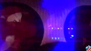 How does petite Brazilian babe in Lucy cosplay from Cyberpunk Edgerunners handle huge interracial cock in free Zne scene?