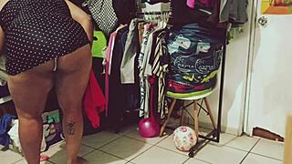 Why Is This Curvy Mexican Bbw Cleaning Her Room Naked?