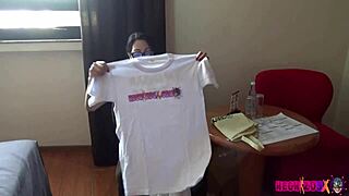 Masked Old Man Enjoys Bikini Escort in Hotel! Cumshot Follows Handjob and Sucking in Backroom Action