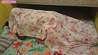 Intense Emotions As Couple Kisses And Fucks Rough Interracial Anal With Creampie Under Sheets