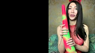 Sexy Devil Hotkinkyjo Fucks Her Ass With Long Dildo From Organotoy
