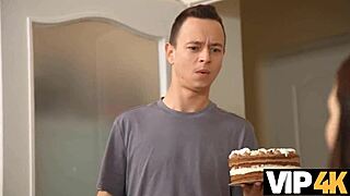 this lucky soldier in uniform cheats with his sons girlfriend a beautiful young slut