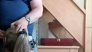 why is this french milf housewife bound in handcuffs for blowjob and doggystyle with ice cubes in outdoor session?