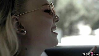 Blonde virgin teen lies about her first hardcore blowjob