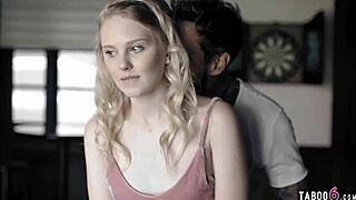 Blonde virgin teen lies about her first hardcore blowjob