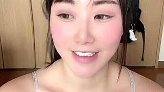 A girl demonstrates how to do it properly