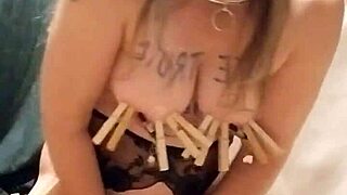 hey check out this french milf housewife bound in handcuffs flashing outdoors with vibrator orgasm