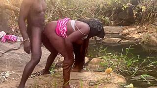 village girl with perfect boobs gets fucked hard in the stream