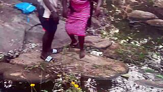 village girl with perfect boobs gets fucked hard in the stream
