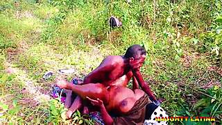 BBW Chubby Fat Ass Takes BBC Hard Doggy in Outdoor Bush Fuck